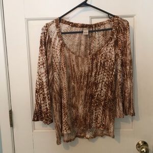 Alligator print top